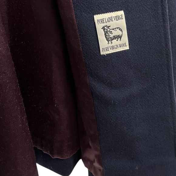 Vintage Fennelli Navy Wool Capelet Coat Women’s size 13/14 - Picture 10 of 15